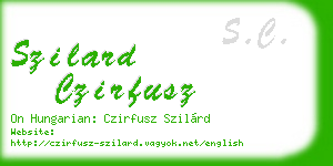 szilard czirfusz business card